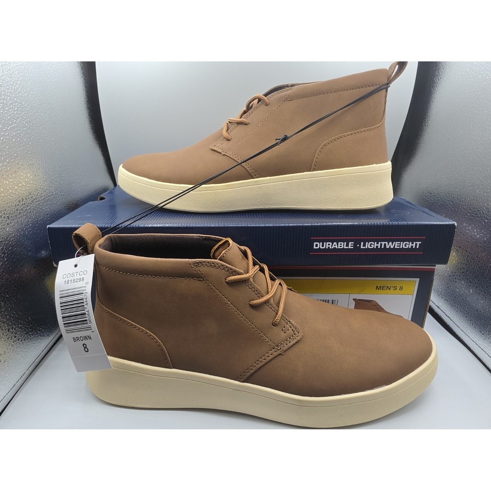 IZOD: Palmer Men’s Brown Chukka Lace-Up Memory Foam Lightweight Shoes Size 8